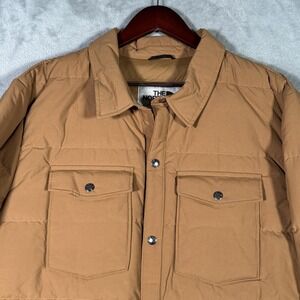 The North Face Jacket Mens 2XL Brown 600 Down Siearra Quilted Puffer Snap Shirt